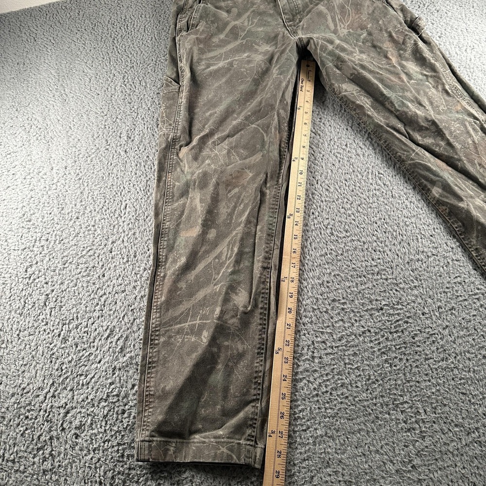 Abercrombie & Fitch Cargo Pants Mens 34(33 Fits)x32 Green Camo Loose Workwear - Picture 7 of 13